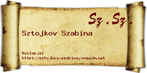 Sztojkov Szabina névjegykártya