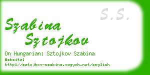 szabina sztojkov business card